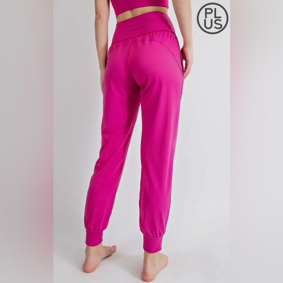 Joggers / Raspberry Butter Soft Joggers - Picture 3 of 3